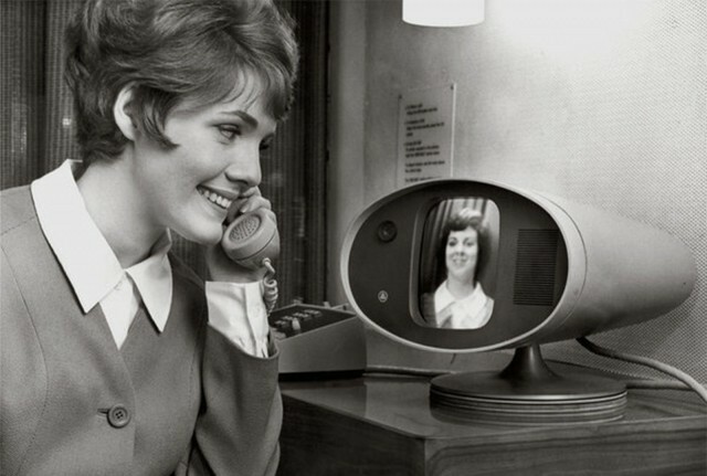 Bell Picture Phone ble vist på verdensmessen 1964-65. Foto: AT&T Archives and History Center