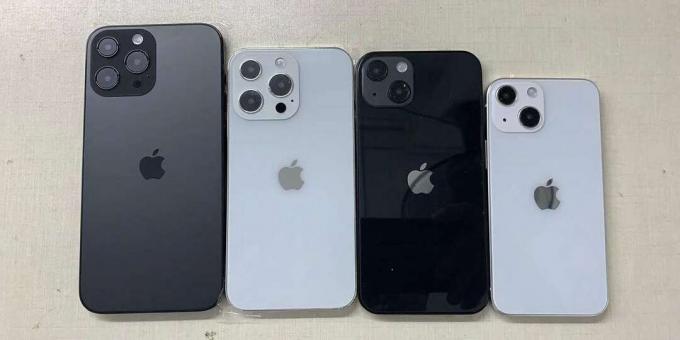 Dicksons dummies viser små endringer i fire mulige iPhone 13 -modeller.
