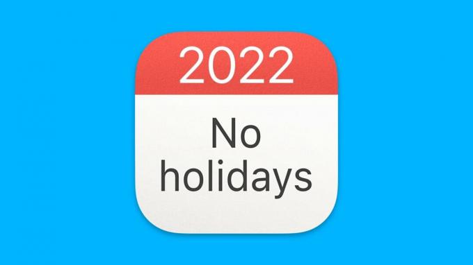 أخطاء تقويم iPhone قصاصات عطلات 2022