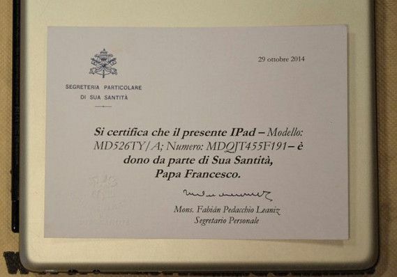 iPad-ul papei
