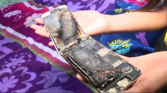 जला हुआ आईफोन 6